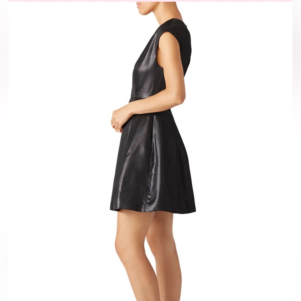 Halston Heritage Black Fit and Flare Mini Dress